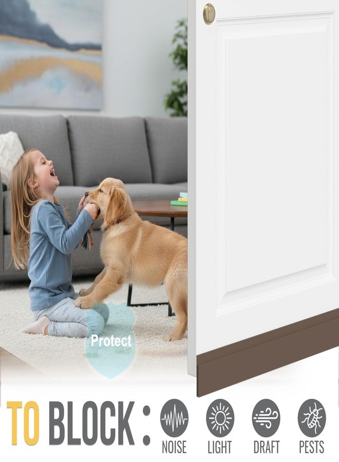 SYIPO Door Draft Stopper for Huge Gap，3" W x 39" L Adjustable Widened Under Door Seal for Exterior/Interior Doors，Under Door Draft Blocker Soundproof/Insulator Door Sweep Weather Stripping，1 Pack Brown - Image 4